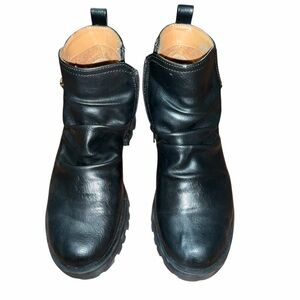 EuroSoft Black Ankle Boots Buckle Moto Women’s 8M